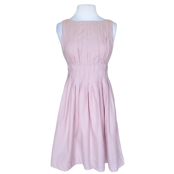 bebe Dresses & Skirts - Bebe | Junior's Blush Pink Pleated Sleeveless Dress - Size S